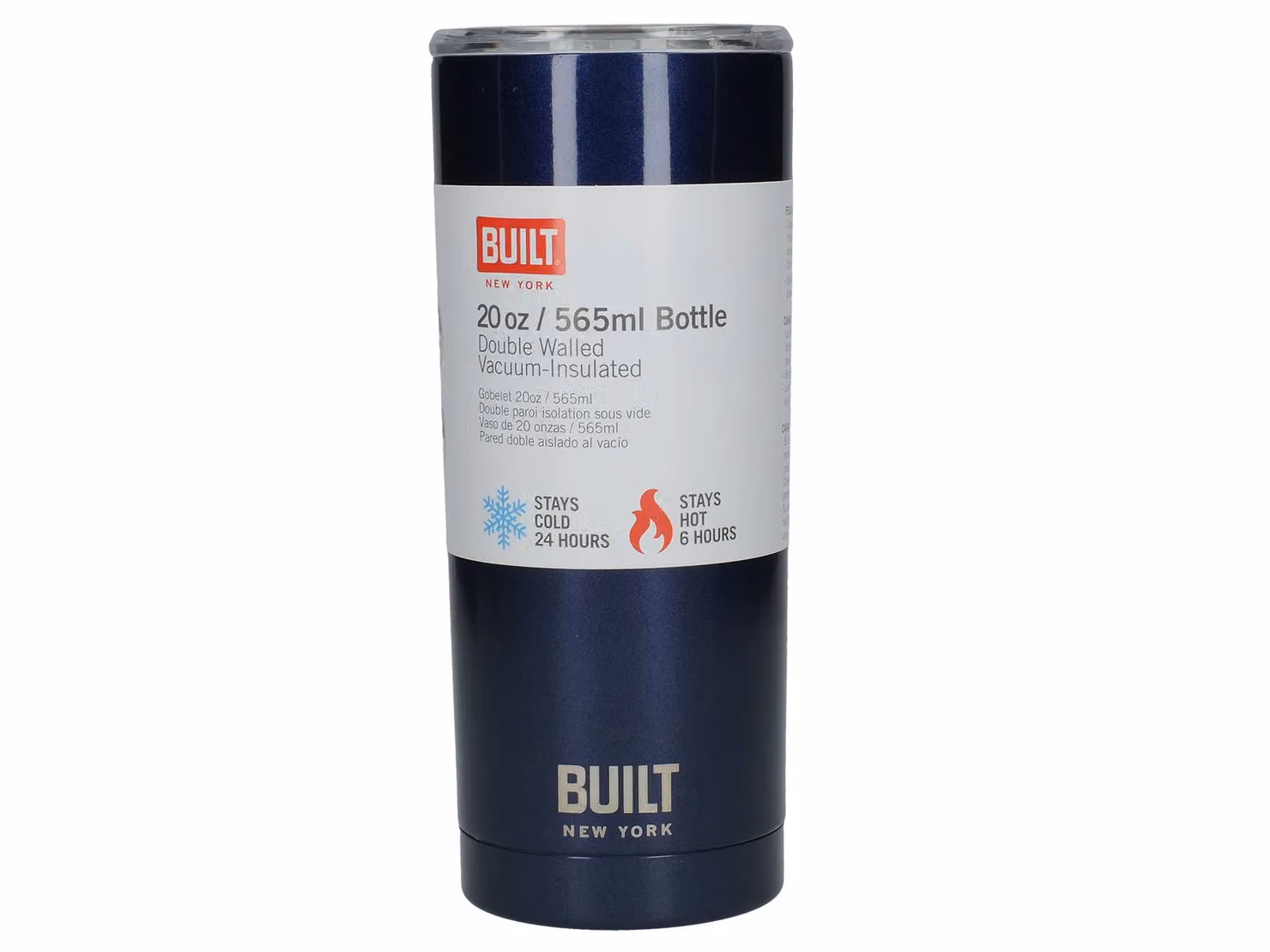Built NY Double Walled Stainless Steel Travel Mug with Lid, Blue, 590 ml – 5