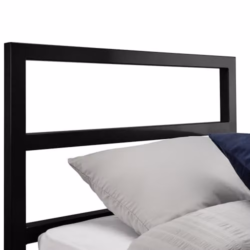 Julian Bowen Soto Modern Metal Bed in Black, W/D/H: 90 x 190 cm – 2