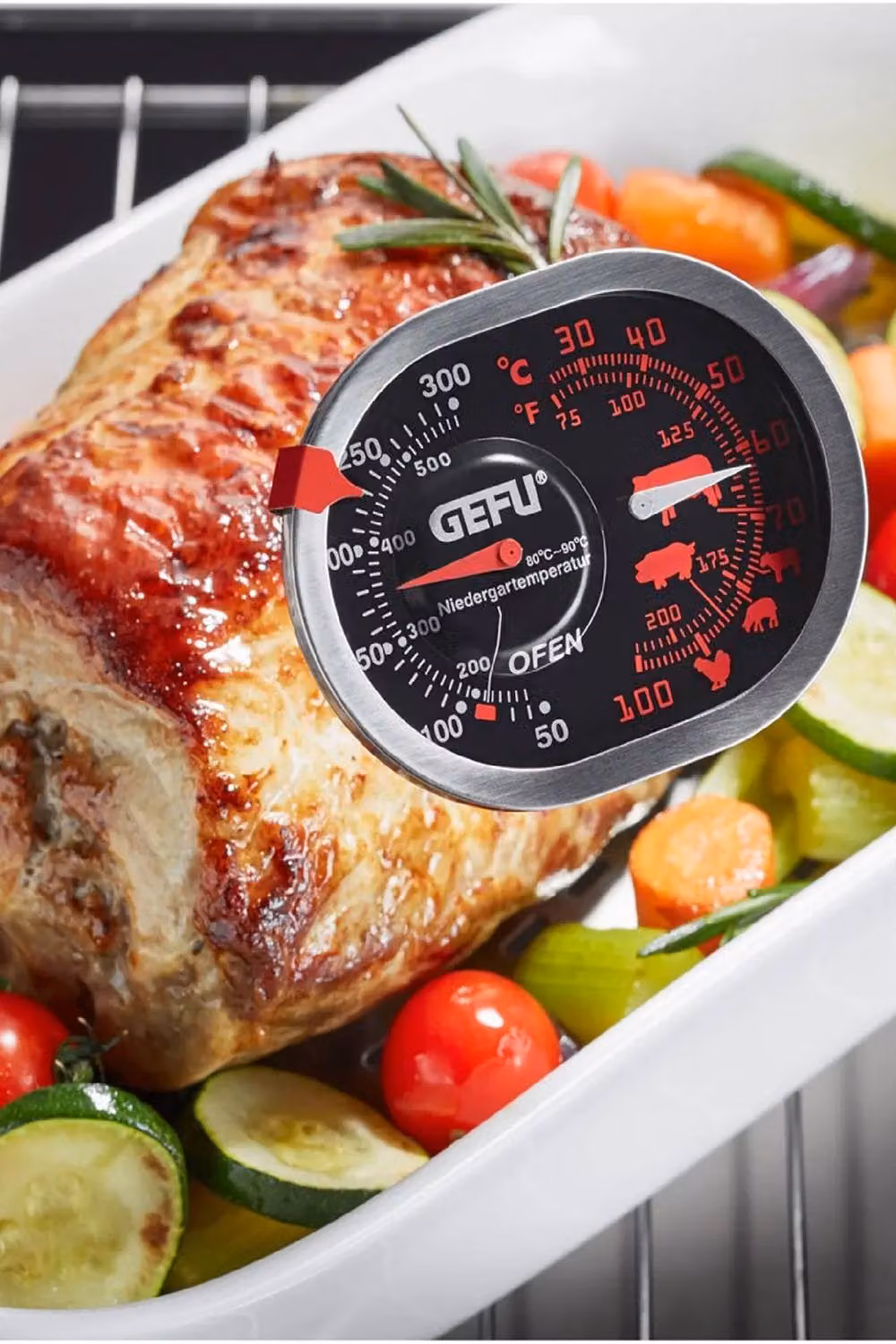 Gefu MESSIMO Dual Temperature Cooking Thermometer in Silver – 2