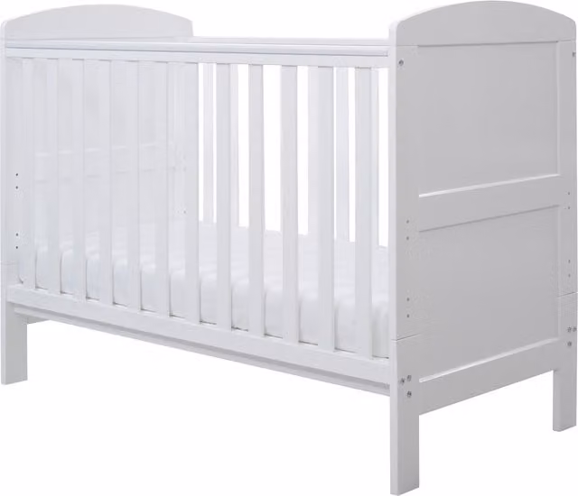 Ickle Bubba Coleby Mini Cot Bed with Drop Side, White, W/D/H: 120 x 60 cm