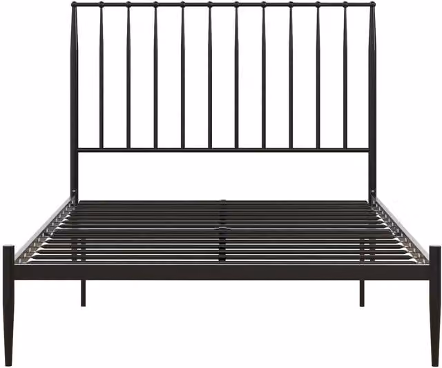Dorel Home Giulia Modern Metal Bed in Black, W/D/H: 180 x 200 cm