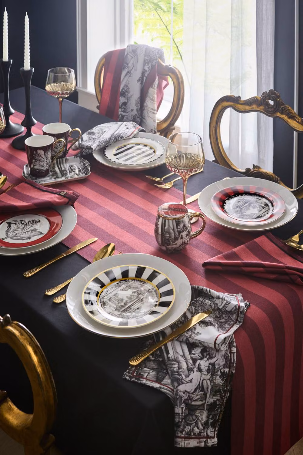 Laurence Llewelyn-Bowen Festivo Red Cotton Tea Towels, Pack of 2, W: 50 cm, H: 70 cm – 3