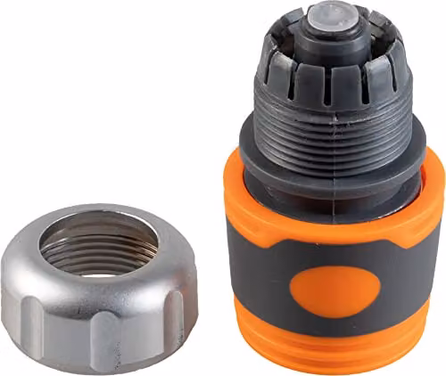 St Helens Home & Garden 1/2 inch Hose Connector with Water Stop Feature in Grey – 2