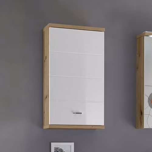 Julian Bowen White Pool Glossy Wall Mounted Bathroom Unit W/D/H: 70 x 38 x 23 cm