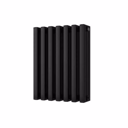 UK Radiators Temple Black Square Tube Horizontal Traditional Cast-Iron Style Radiator, W: 45.8 cm, H: 60.0 cm – 2