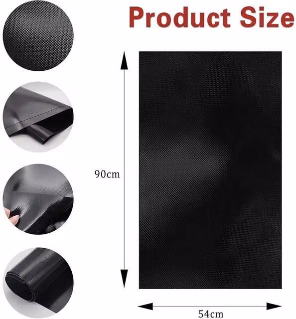 FLAVORA Heat Resistant Induction Hob Protector Mat, Black, W: 90 cm, D: 54 cm