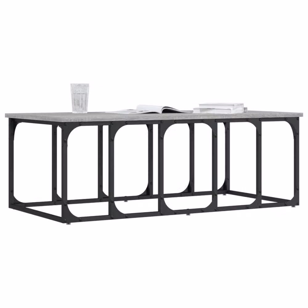 Berkfield Home Modern Grey Sonoma Coffee Table, W/D/H: 100 x 50 x 35.5 cm – 3