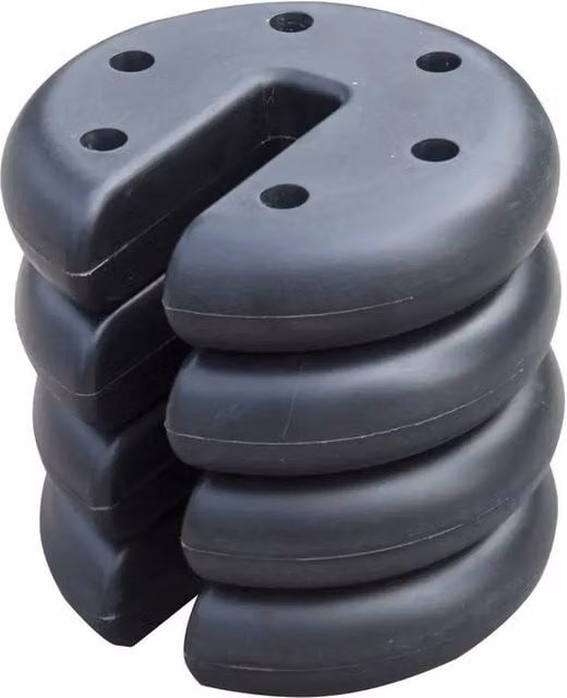 FLAVORA Black Concrete Cement Tent Weight Base for Gazebo Legs, 4 Pieces