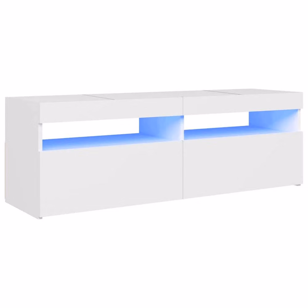 Berkfield Home Modern White TV Cabinet with LED Lights W/D/H: 120 x 35 x 40 cm – 2