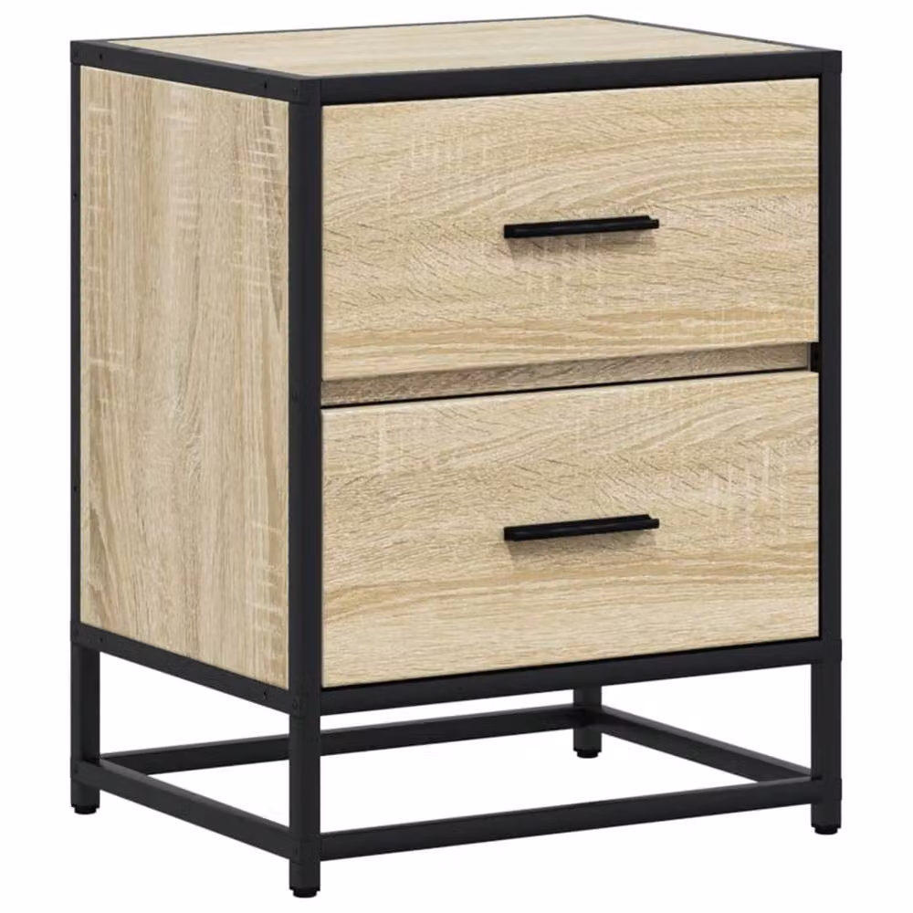 Berkfield Home Decorative Bedside Cabinets, 2 Pack, Sonoma Oak, W: 40 cm, D: 31 cm, H: 50 cm – 5