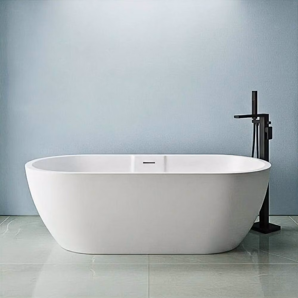 Balterley San Marlo Oval Freestanding Acrylic Bath in White W/D/H: 174 x 75 x 75 cm – 2
