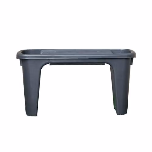 Samuel Alexander 2 in 1 Grey Plastic Garden Kneeler and Stool with Storage Area – 4