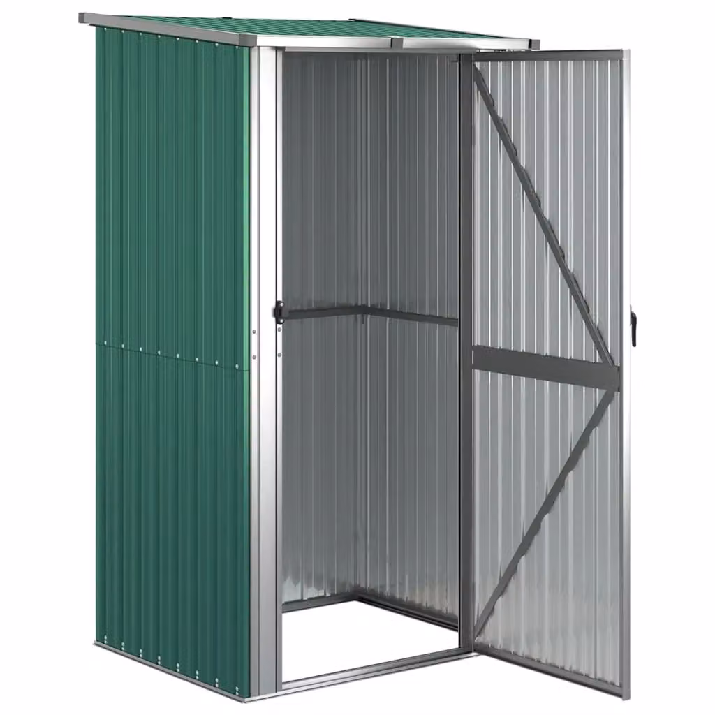 Berkfield Home Green Galvanised Steel Garden Shed W/D/H: 118.5 x 97 x 209.5 cm – 3