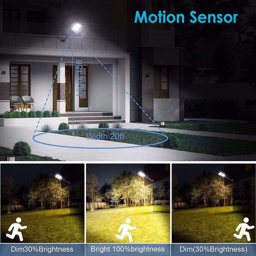 FLAVORA 3000W 840 LED Solar Street Light with Motion Sensor and Remote Control, Black – 6