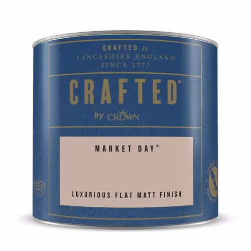 Crown Crafted Market Day Matt Emulsion Paint Tester Sample, Beige, 125ml – 5