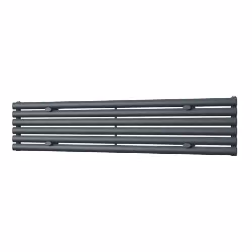 UK Radiators Omeara Axis Anthracite Elliptical Tube Horizontal Designer Radiator W: 160 cm, H: 34.8 cm – 2