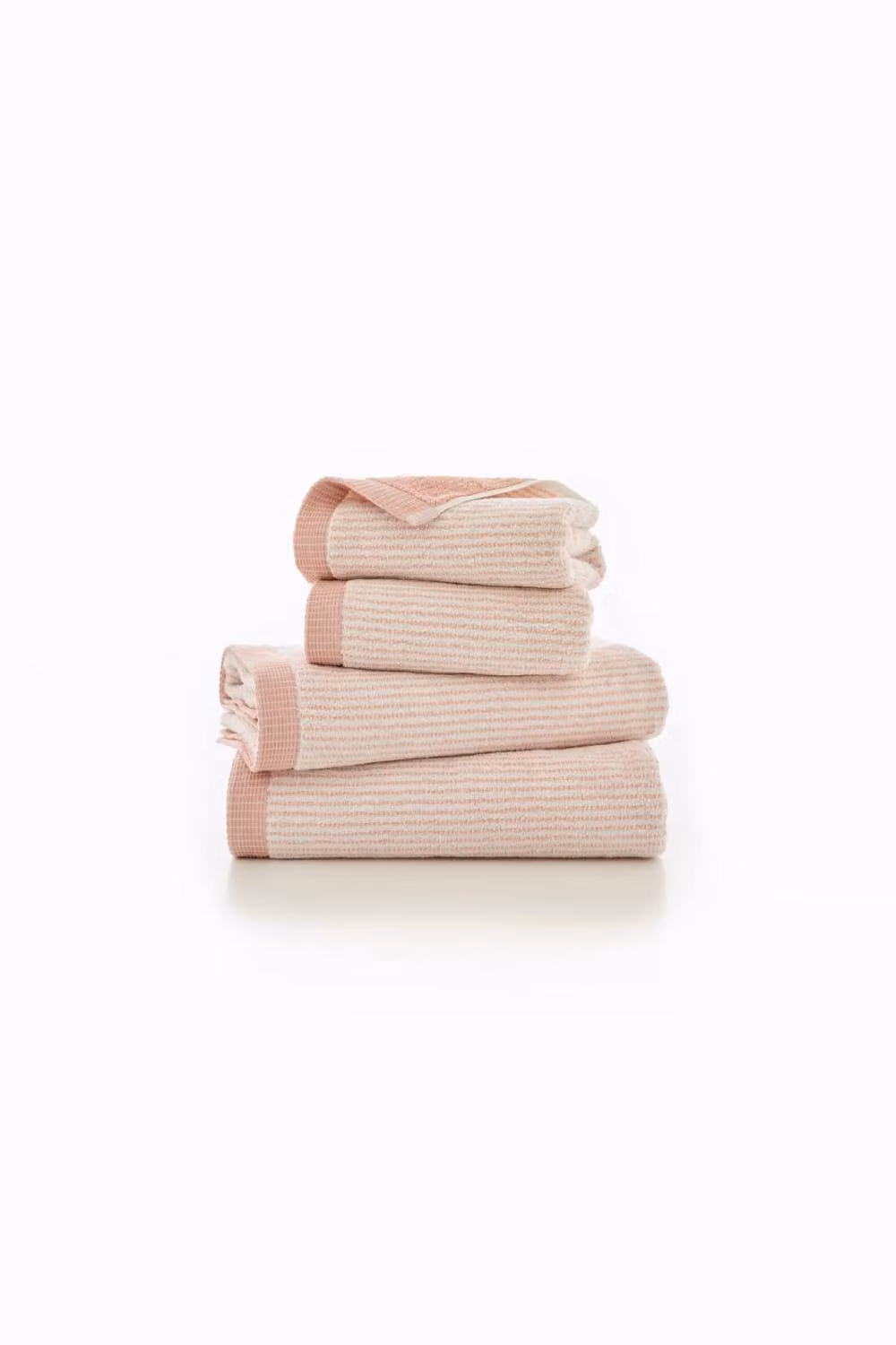 The Lyndon Company Willow Weave Striped Bath Sheet in Pink, 550gsm Pure Cotton – 2