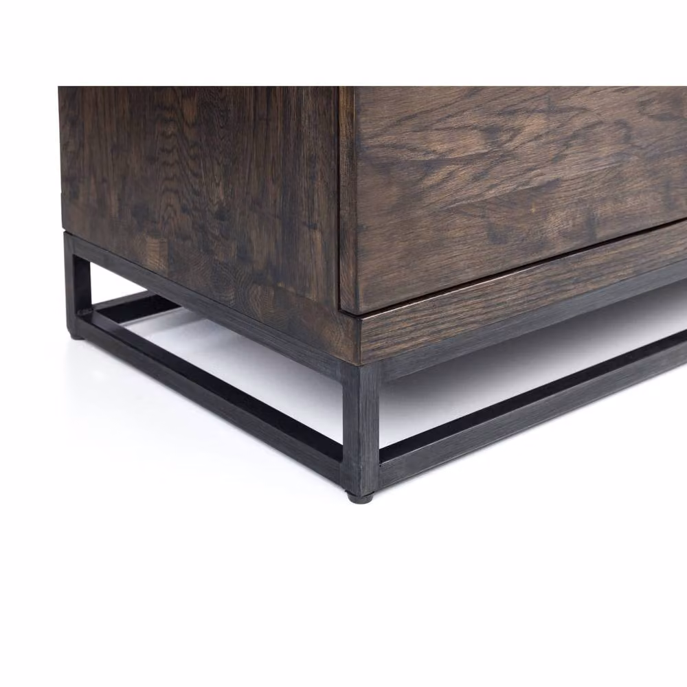 Cheshire Premium Kelbrook Modern TV Unit in Dark Oak and Metal – 5