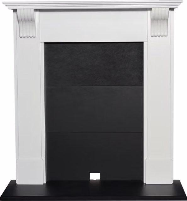 Adam Fires & Fireplaces Harrogate Stove Fireplace in White and Black
