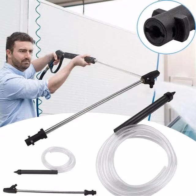 NESTLUNE Pressure Washer Sandblasting Kit Wet Sandblaster, Black, 10kg