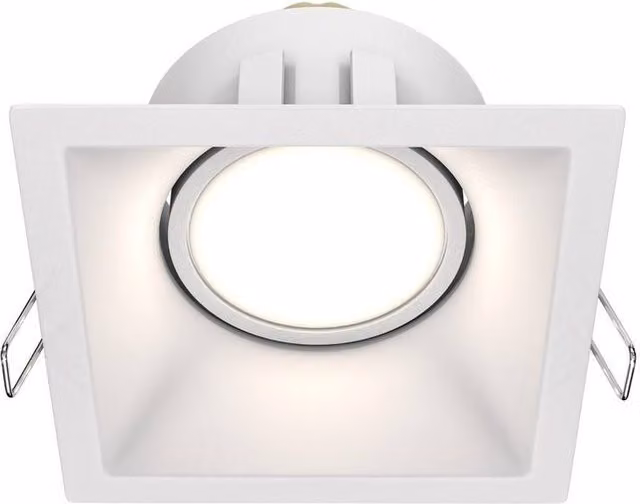 Netlighting Dot Square Recessed Downlight in White, 1xGU10, Adjustable