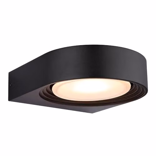 Netlighting Oko LED Outdoor Wall Down Lamp in Matt Black, IP44, Warm White 3000K – 1