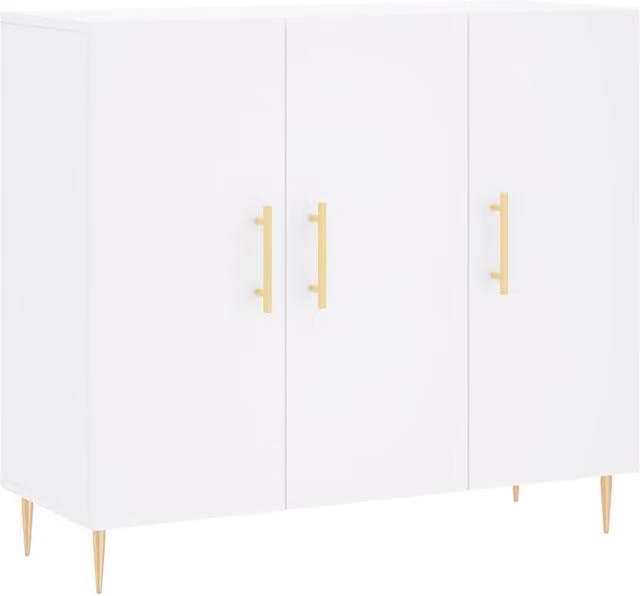 Berkfield Home Modern White Sideboard W/D/H: 90 x 34 x 80 cm – 1