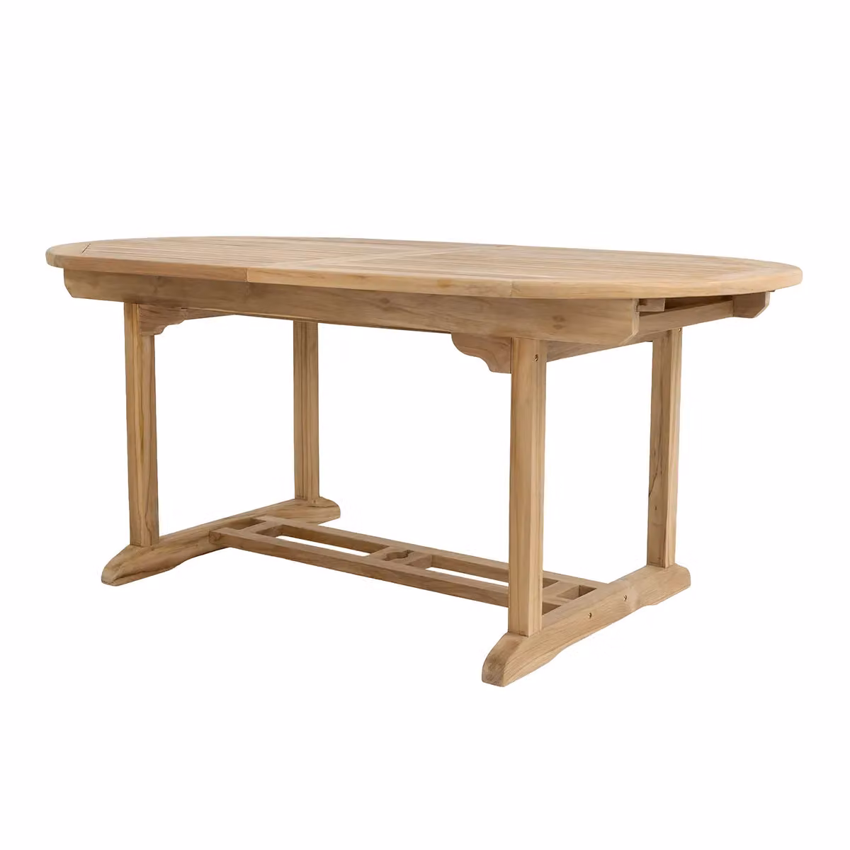 Charles Bentley Solid Teak Wood Extendable Oval Garden Patio Table, 6-8 Seater, Brown – 2
