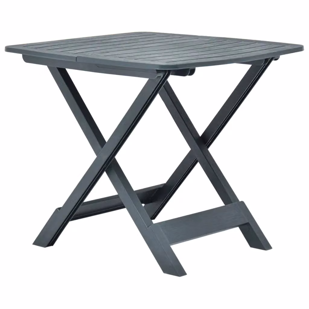 Berkfield Home Green Folding Plastic Garden Table W: 79 cm, D: 72 cm, H: 70 cm – 2