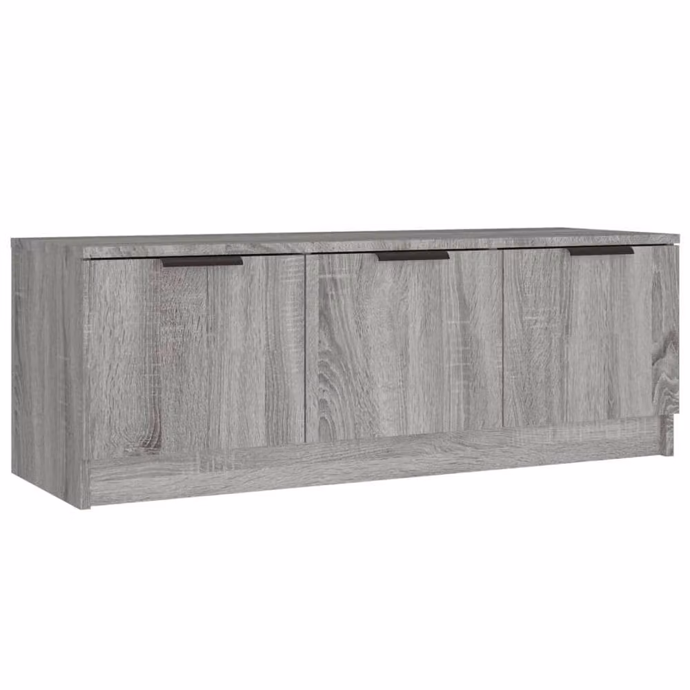Berkfield Home Modern Grey Sonoma TV Cabinet in Engineered Wood W/D/H: 102 x 35 x 36.5 cm – 2