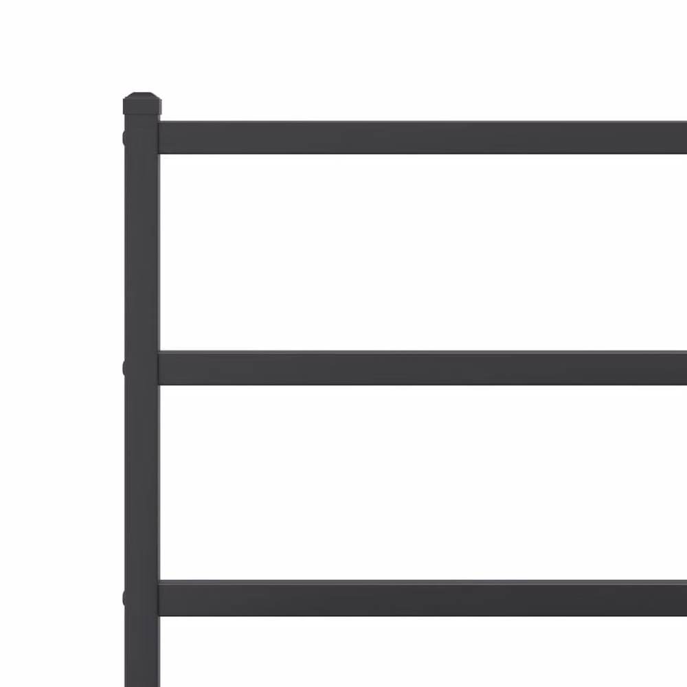 Berkfield Home Metal Bed Frame with Footboard, Black, W: 135 cm, D: 190 cm, H: 90 cm – 2