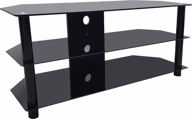 Alphason Essentials 3 Shelf TV Stand, Black, W: 120 cm