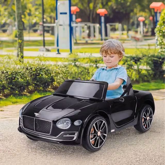 HOMCOM Bentley Licensed 12V Kids Electric Ride-On Car with Remote Control, Black