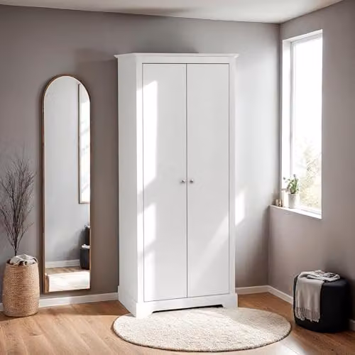 Seconique Stratford 2 Door Wardrobe in White – 2