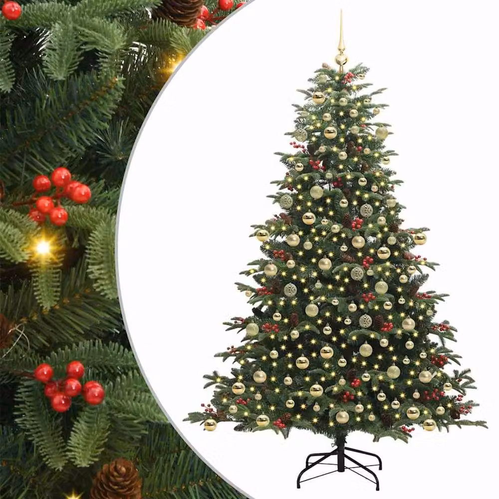 Berkfield Home Artificial Christmas Tree with 300 LEDs in Green, Height: 210 cm – 2