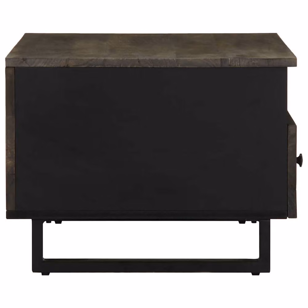 Berkfield Home Black Mango Wood Coffee Table W/D/H: 80 x 54 x 40 cm – 3