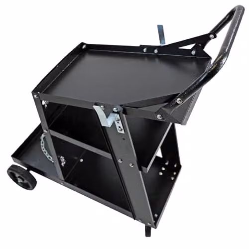 Actiasgear 3-Tier Steel Welding Cart Trolley with Gas Bottle Storage, Black, 80kg Capacity – 5