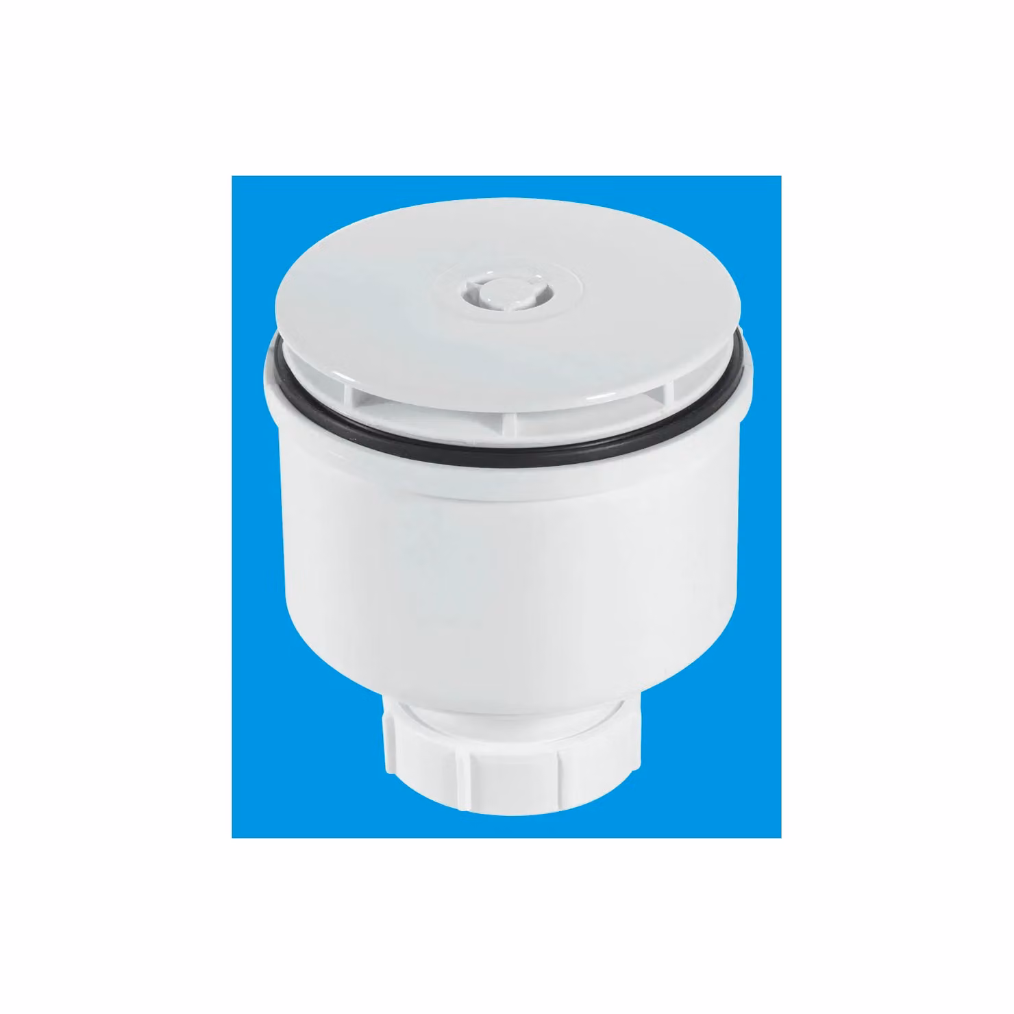 McAlpine White Plastic Round Vertical Shower Trap with 2 inch Universal Connection – 2