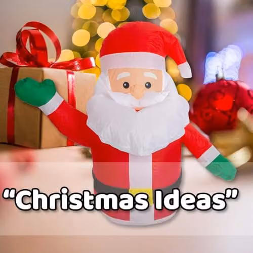 VFM e-Store Christmas Santa Inflatable Outdoor Decoration, Red and Multicolour, W: 107 cm, D: 105 cm – 4
