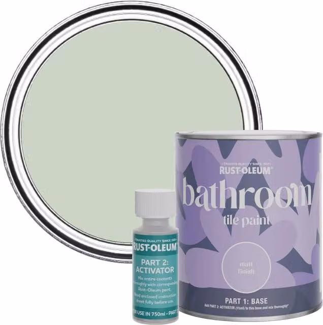 Rust-Oleum Matt Finish Bathroom Tile Paint in Laurel Green, 0.75 l