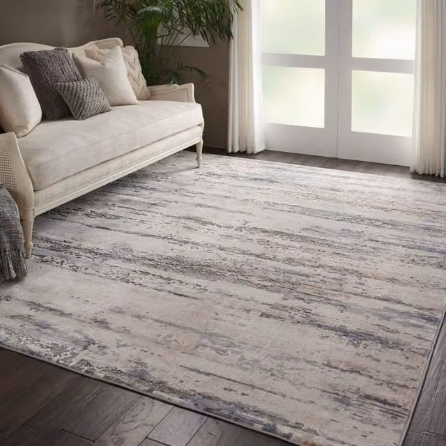 The Rug Shop UK Modern Abstract Stain-Resistant Area Rug in Beige, W: 280 cm, D: 380 cm – 1