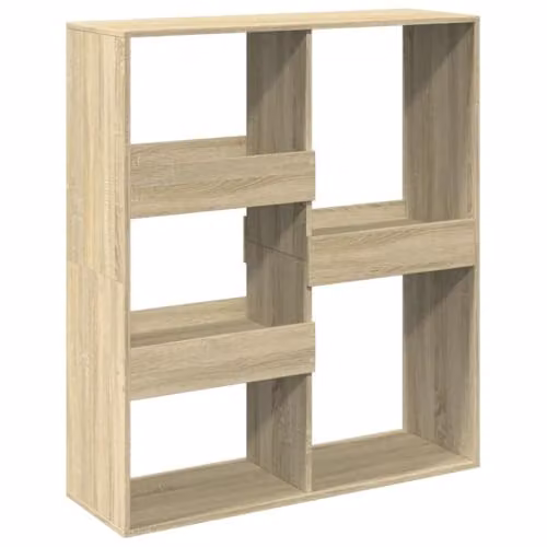 vidaXL Book Cabinet and Room Divider in Sonoma Oak, Brown, W: 100 cm, D: 33 cm, H: 115 cm