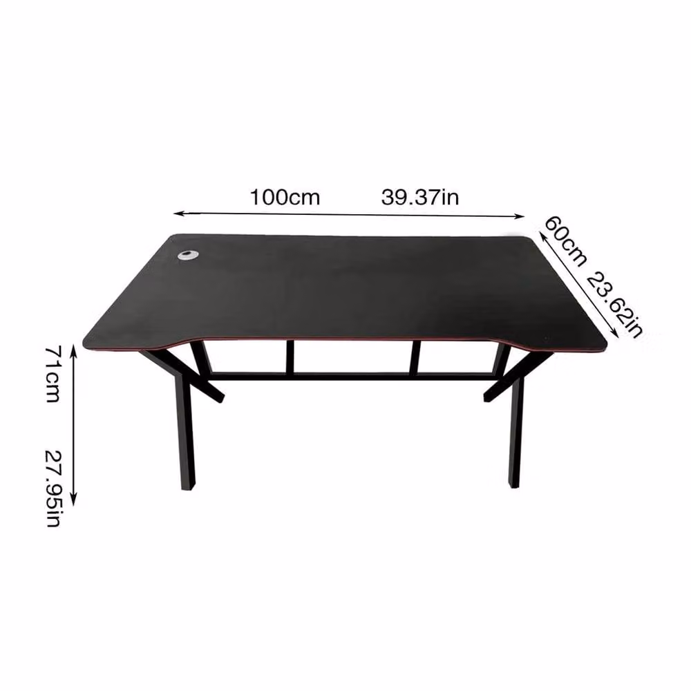 EONLION Ergonomic Computer Gaming Desk in Black, W: 100 cm, H: 71 cm – 1
