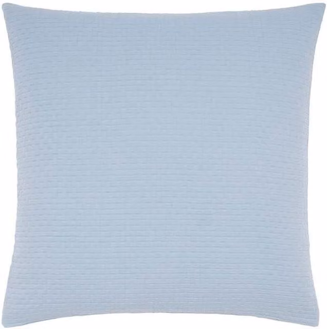 Murmur Hush Square Cotton Percale Pillowcase in Blue