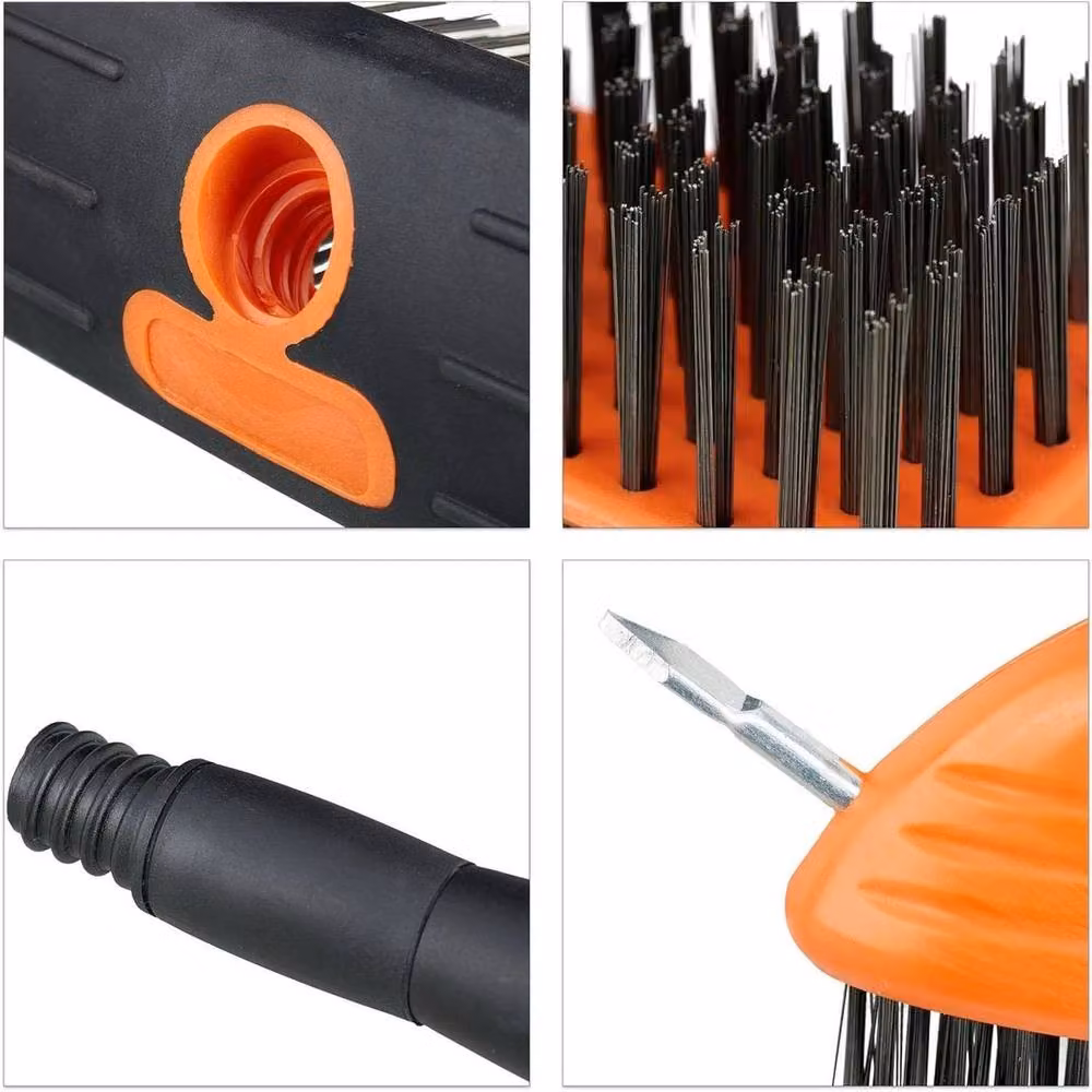 EONLION 3 in 1 Telescopic Weed Remover Brush in Orange, Length: 100 cm – 4