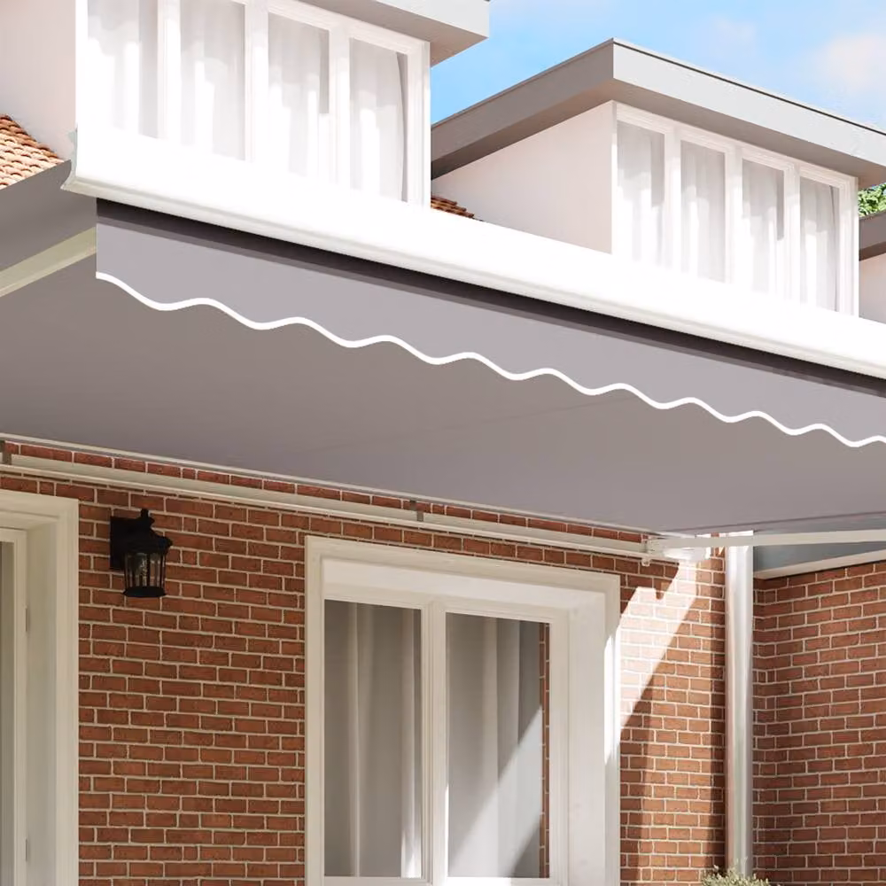 Berkfield Home Awning Valance for 5 m Frame, Light Grey, W: 4.8 m, H: 0.2 m – 3
