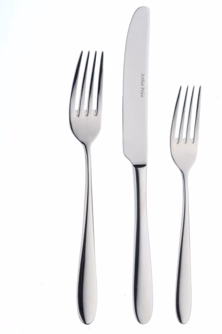 Arthur Price Willow 44 Piece Stainless Steel Cutlery Set for 6 People in Silver