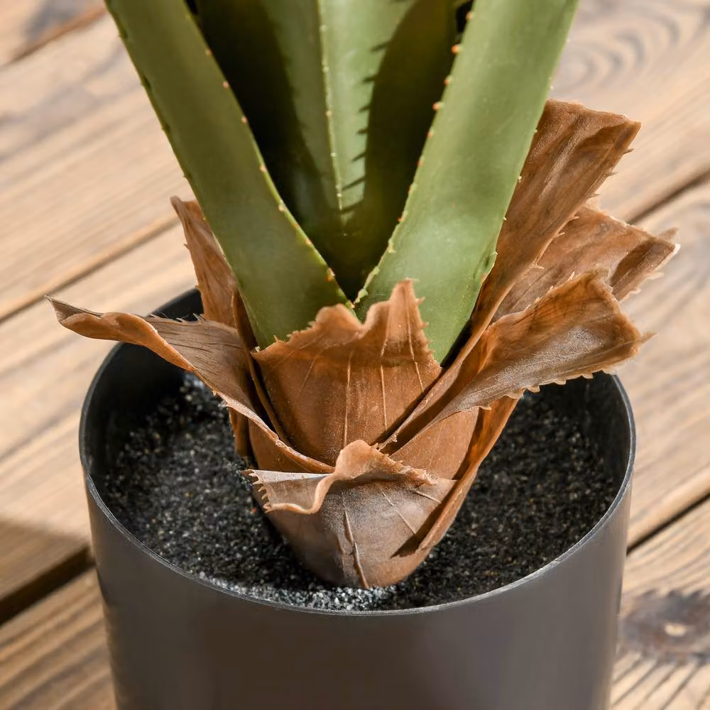 STILVORA Artificial Green Agave Succulent Plant with Pot, Height: 90 cm – 5