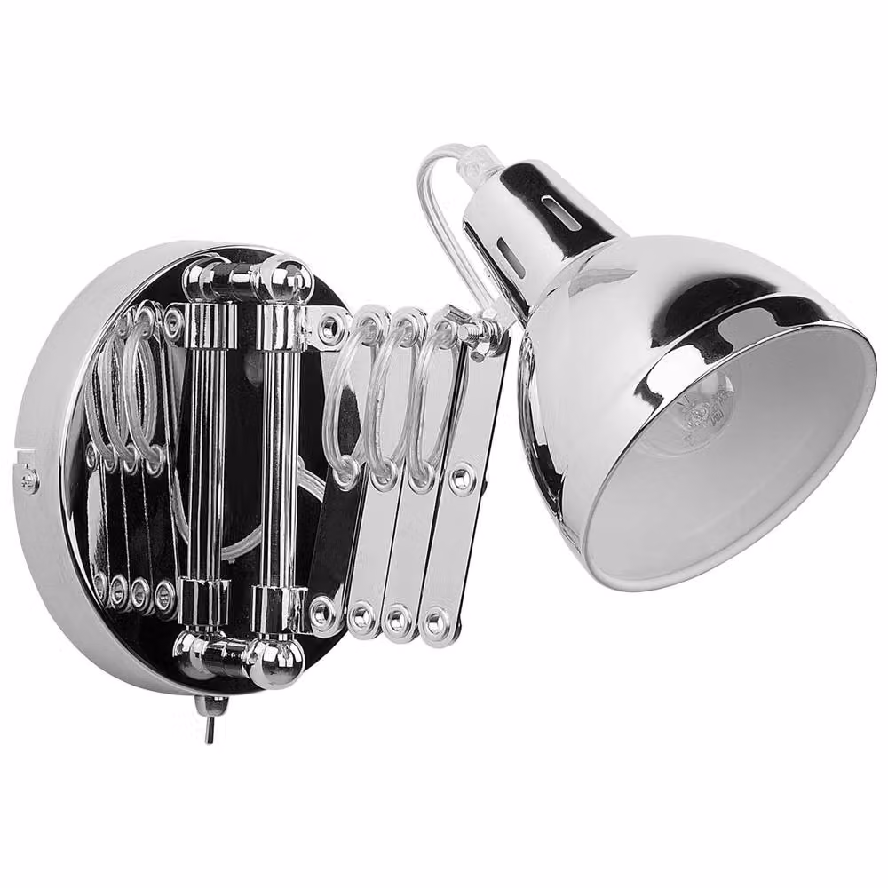 Wyld and Coco Silver Metal Adjustable Swing Arm Wall Lamp – 2