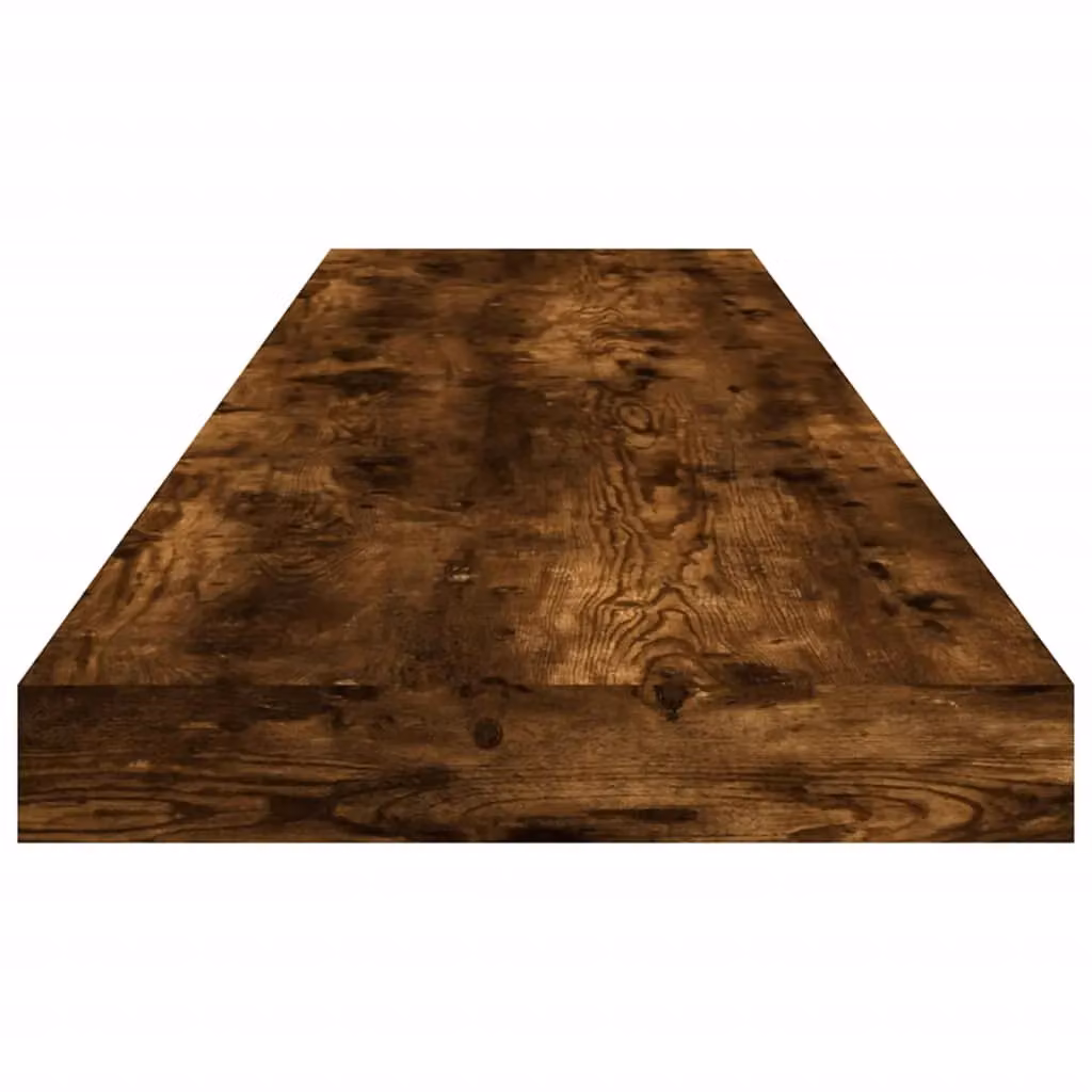 Berkfield Home Wall Shelves, 4 Piece Set in Smoked Oak Brown, W: 100 cm, D: 10 cm, H: 1.5 cm – 2